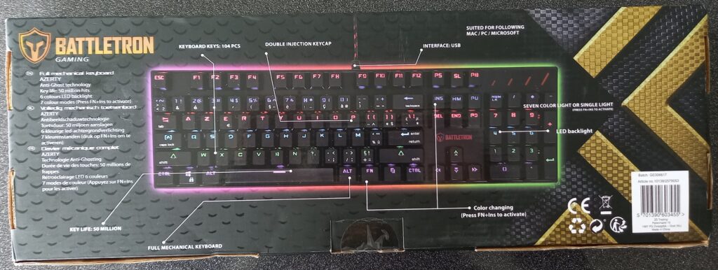 Clavier "Professionnal Gaming Keyboard" 2