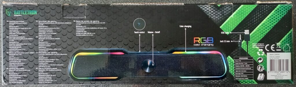 Enceintes "Gaming Soundbar Touch Control" 2